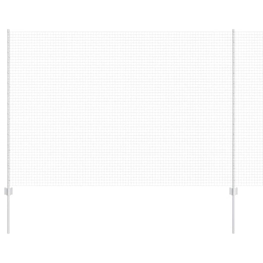 Recinzione con pali. Argento 1.5 x 25 m Acciaio 3336375