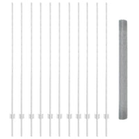 Recinzione con pali. Argento 1.5 x 25 m Acciaio 3336375