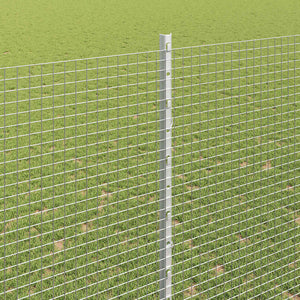 Recinzione con pali. Argento 1.6 x 25 m Acciaio 3336377