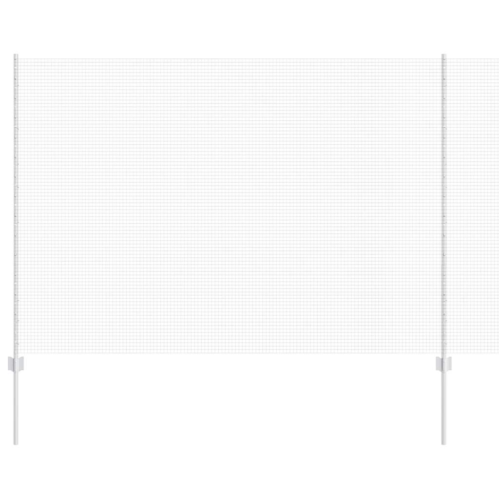 Recinzione con pali. Argento 1.6 x 25 m Acciaio 3336377