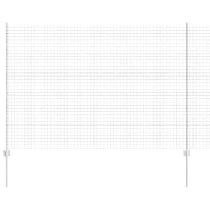 Recinzione con pali. Argento 1.6 x 25 m Acciaio 3336377