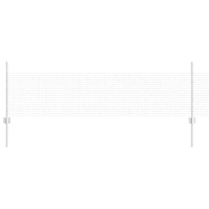 Recinzione con pali. Argento 0.5 x 50 m Acciaio 3336386