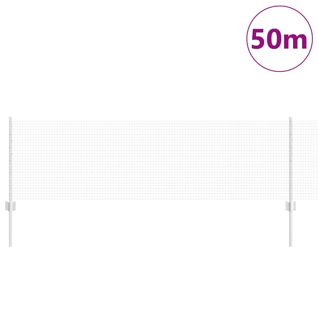 Recinzione con pali. Argento 0.6 x 50 m Acciaio 3336389