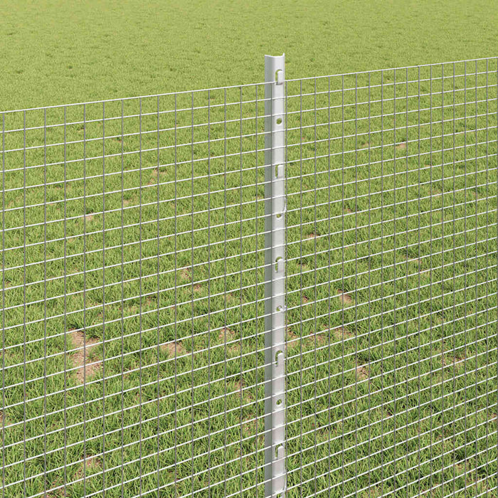 Recinzione con pali. Argento 1 x 50 m Acciaio 3336396