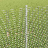 Recinzione con pali. Argento 1 x 50 m Acciaio 3336397