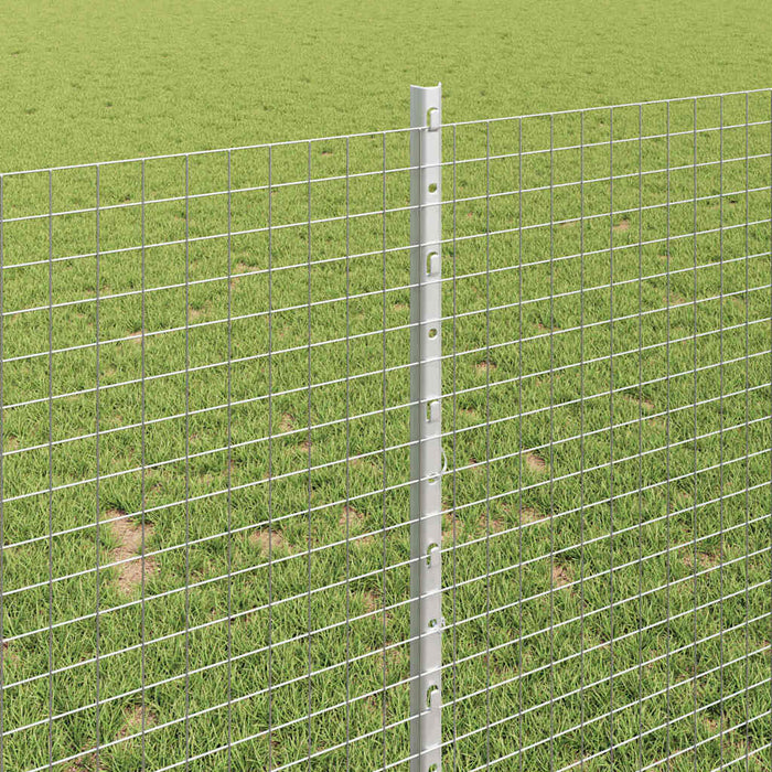 Recinzione con pali. Argento 1 x 50 m Acciaio 3336398