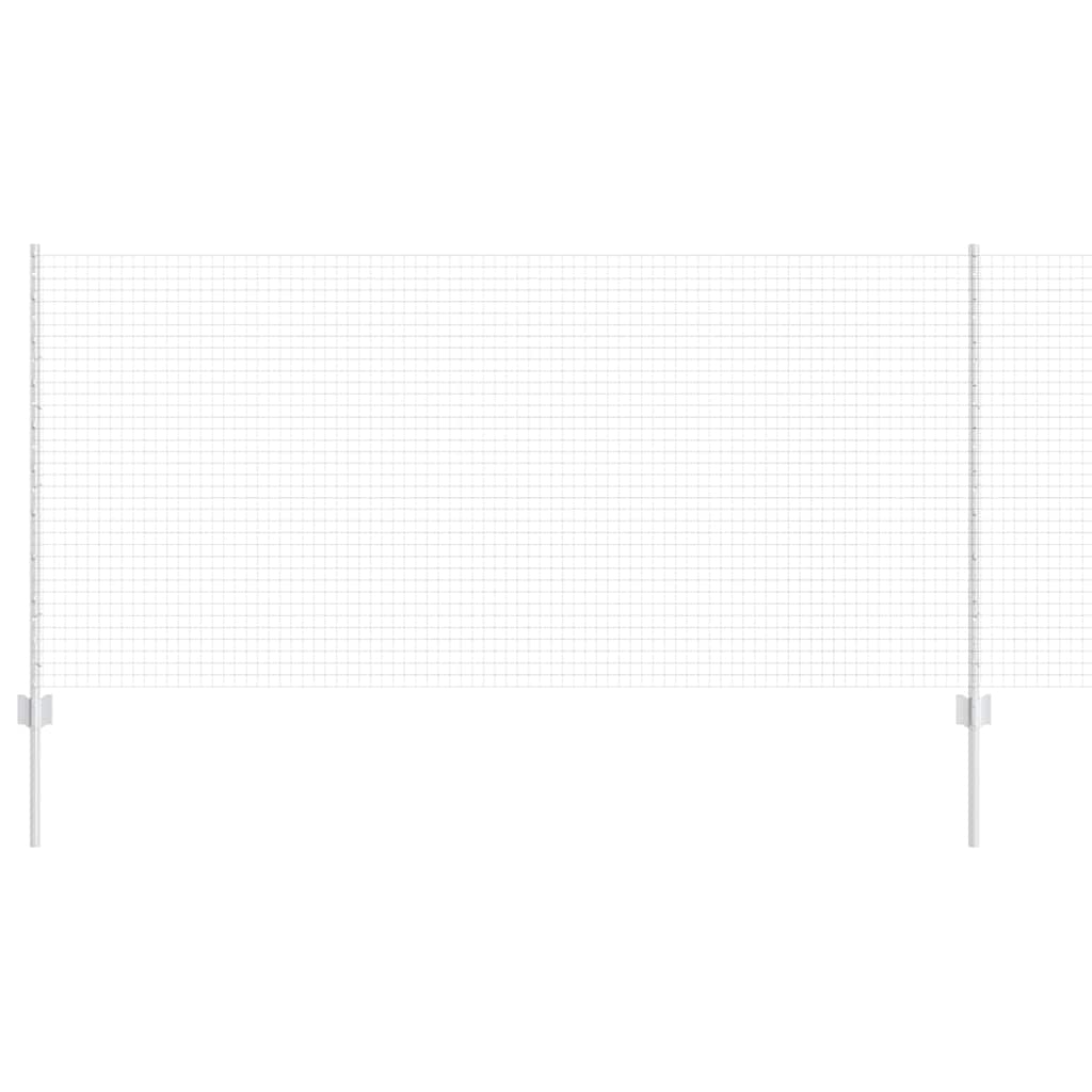 Recinzione con pali. Argento 1 x 50 m Acciaio 3336398