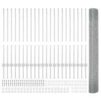 Recinzione con pali. Argento 1 x 50 m Acciaio 3336398