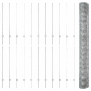 Recinzione con pali. Argento 1.2 x 50 m Acciaio 3336400