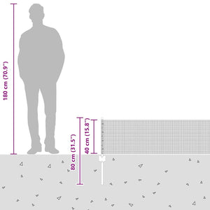 Recinzione con pali. Argento 0.4 x 100 m Acciaio 3336412