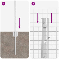 Recinzione con pali. Argento 0.5 x 100 m Acciaio 3336416