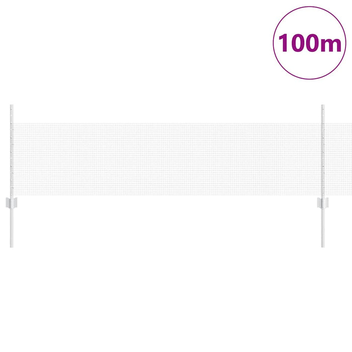 Recinzione con pali. Argento 0.5 x 100 m Acciaio 3336416
