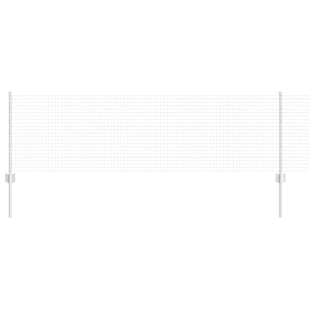 Recinzione con pali. Argento 0.6 x 100 m Acciaio 3336423