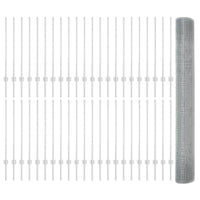 Recinzione con pali. Argento 1 x 100 m Acciaio 3336427