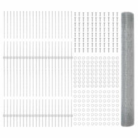 Recinzione con pali. Argento 1 x 100 m Acciaio 3336427