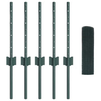 Recinzione con pali. Verde 0.4 x 10 m Acciaio 3336429