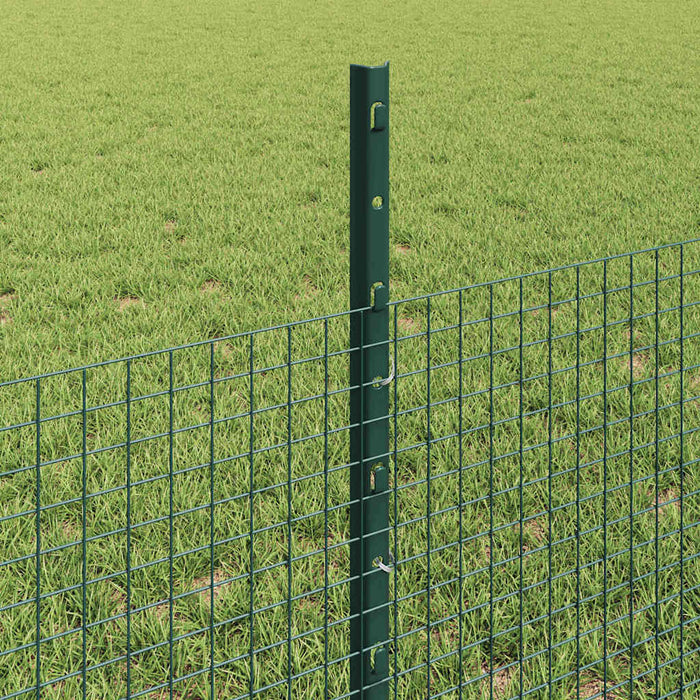 Recinzione con pali. Verde 0.5 x 10 m Acciaio 3336434