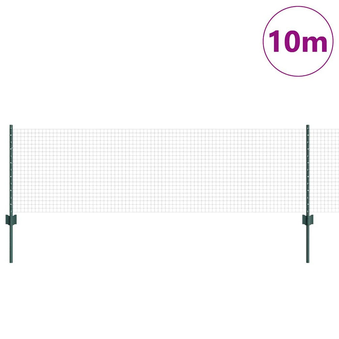 Recinzione con pali. Verde 0.6 x 10 m Acciaio 3336439
