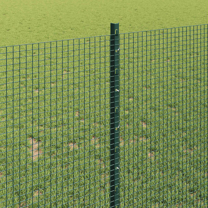 Recinzione con pali. Verde 1 x 10 m Acciaio 3336444