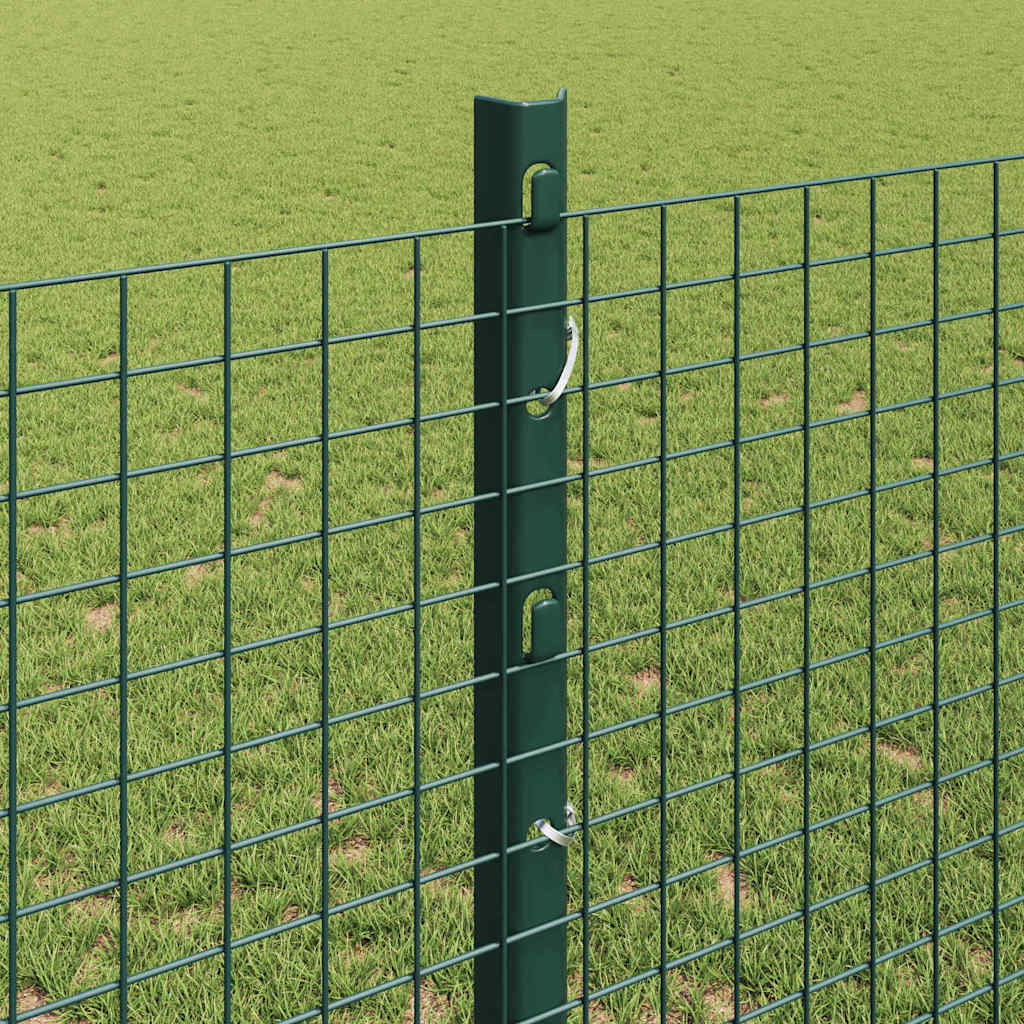 Recinzione con pali. Verde 1.2 x 10 m Acciaio 3336450