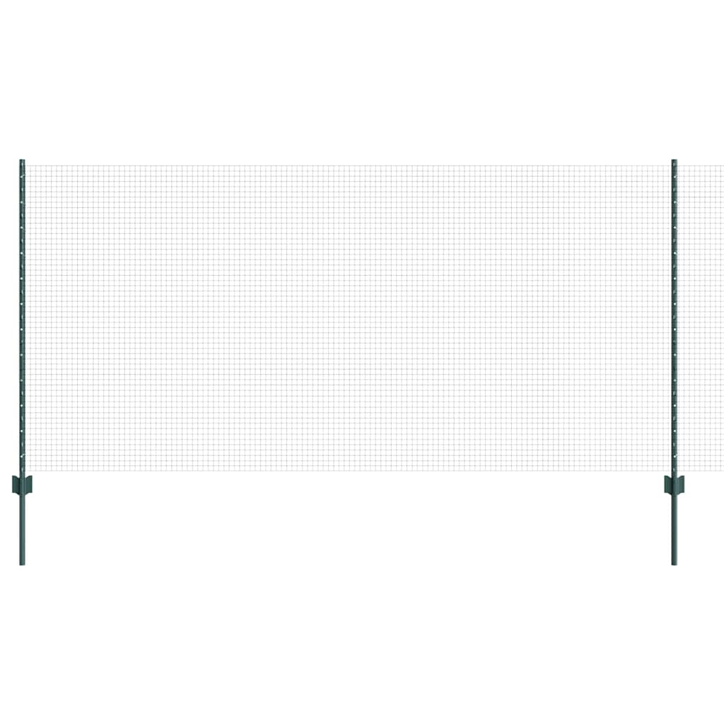 Recinzione con pali. Verde 1.2 x 10 m Acciaio 3336450