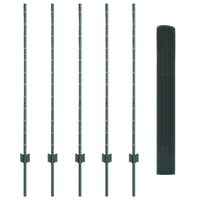 Recinzione con pali. Verde 1.2 x 10 m Acciaio 3336450