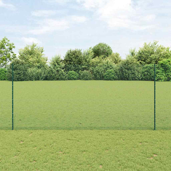 Recinzione con pali. Verde 1.4 x 10 m Acciaio 3336453