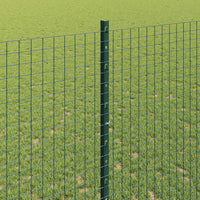 Recinzione con pali. Verde 1.4 x 10 m Acciaio 3336455