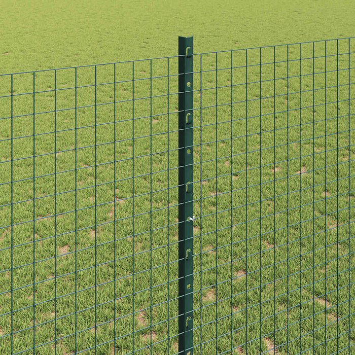 Recinzione con pali. Verde 1.4 x 10 m Acciaio 3336455