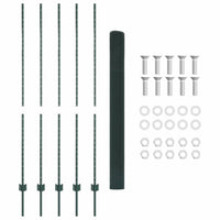 Recinzione con pali. Verde 1.6 x 10 m Acciaio 3336461