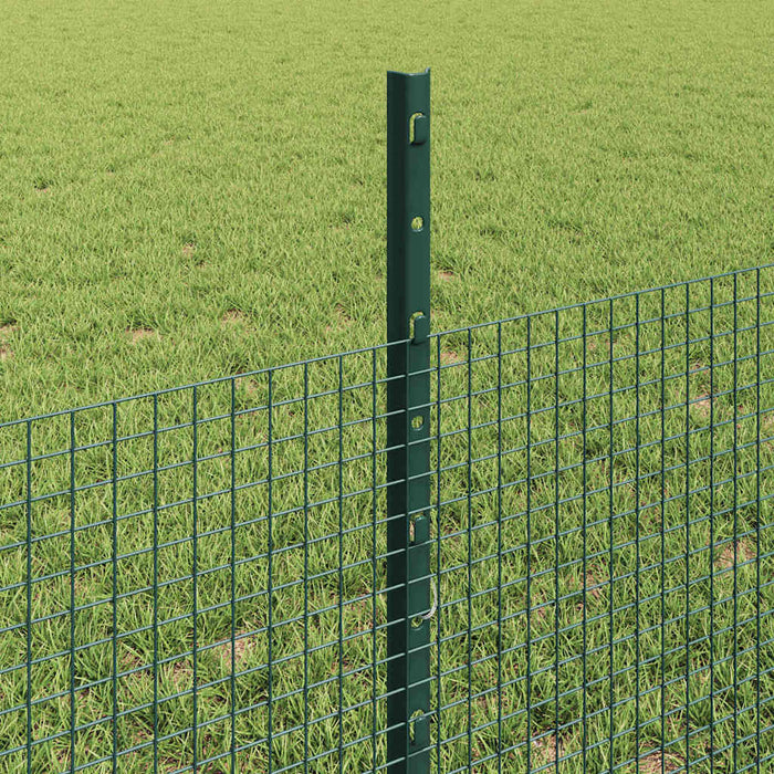 Recinzione con pali. Verde 0.5 x 25 m Acciaio 3336468