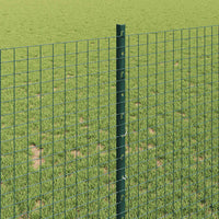 Recinzione con pali. Verde 1 x 25 m Acciaio 3336482