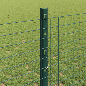 Recinzione con pali. Verde 1.2 x 25 m Acciaio 3336486