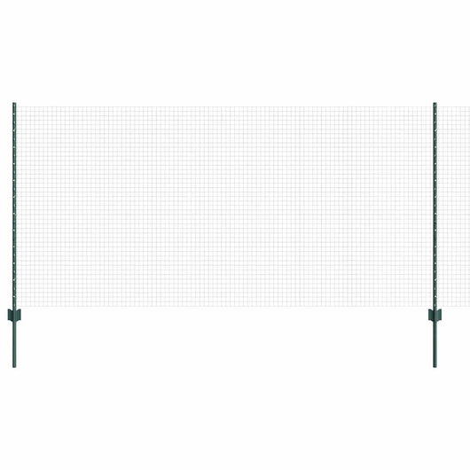 Recinzione con pali. Verde 1.2 x 25 m Acciaio 3336486