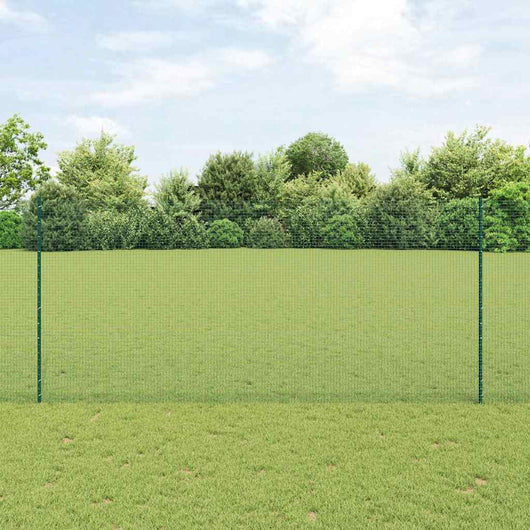 Recinzione con pali. Verde 1.4 x 25 m Acciaio 3336489