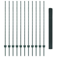 Recinzione con pali. Verde 1.4 x 25 m Acciaio 3336489