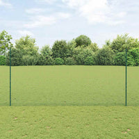 Recinzione con pali. Verde 1.5 x 25 m Acciaio 3336493