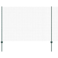 Recinzione con pali. Verde 1.5 x 25 m Acciaio 3336494