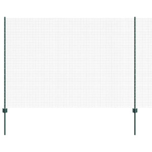 Recinzione con pali. Verde 1.5 x 25 m Acciaio 3336494
