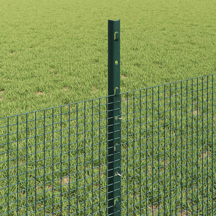 Recinzione con pali. Verde 0.5 x 50 m Acciaio 3336502