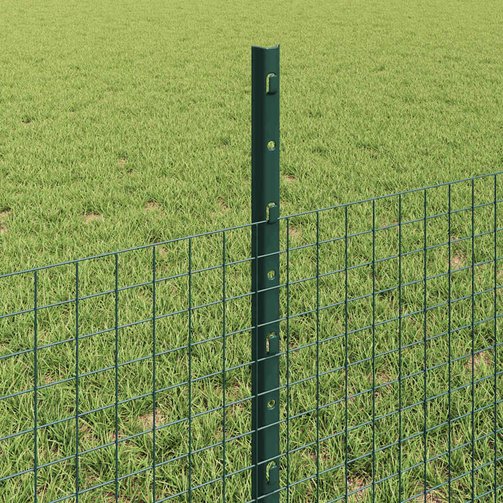Recinzione con pali. Verde 0.5 x 50 m Acciaio 3336505