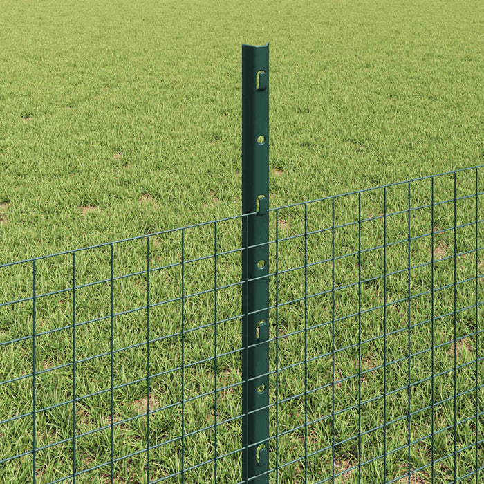 Recinzione con pali. Verde 0.5 x 50 m Acciaio 3336505