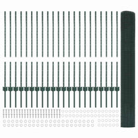 Recinzione con pali. Verde 1 x 50 m Acciaio 3336515