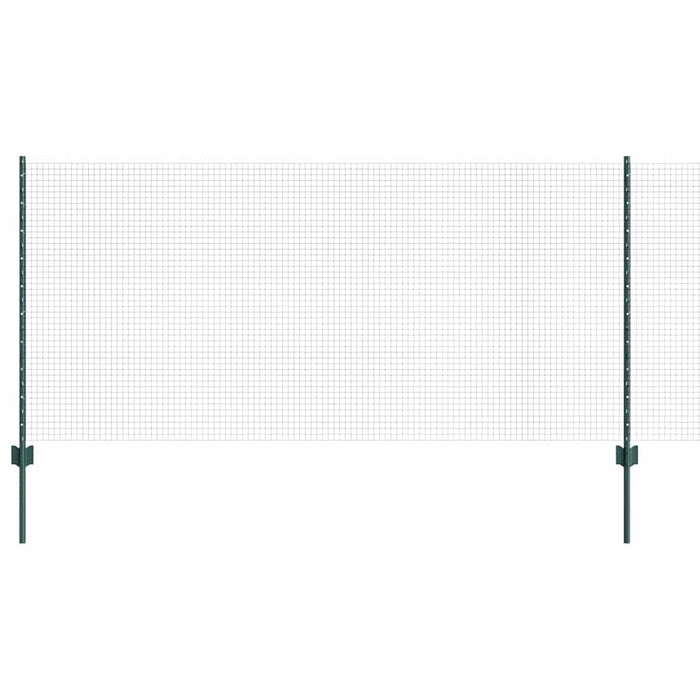 Recinzione con pali. Verde 1 x 50 m Acciaio 3336516