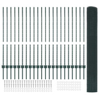 Recinzione con pali. Verde 1.2 x 50 m Acciaio 3336518