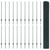 Recinzione con pali. Verde 1.2 x 50 m Acciaio 3336518