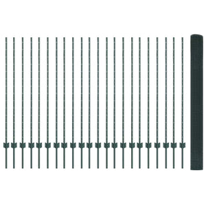 Recinzione con pali. Verde 1.4 x 50 m Acciaio 3336522