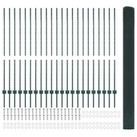 Recinzione con pali. Verde 1.4 x 50 m Acciaio 3336522