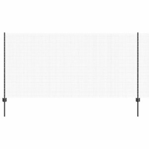 Recinzione con pali. Grigio 1.2 x 10 m Acciaio 3336569