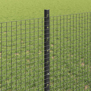 Recinzione con pali. Grigio 0.8 x 25 m Acciaio 3336594